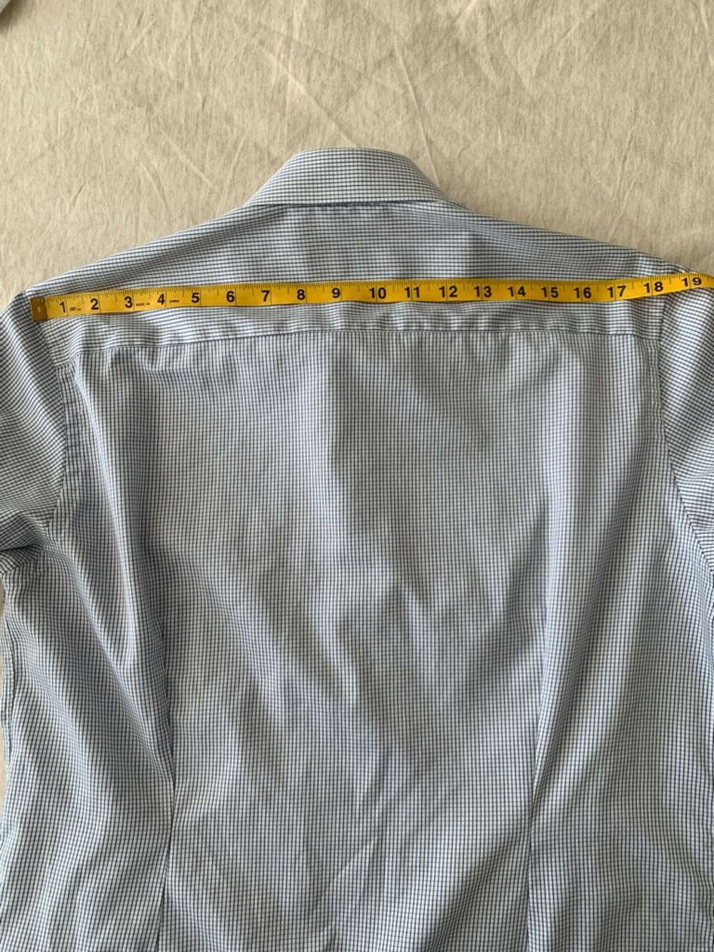 Eton Dress Shirt 100% Cotton Men's size 42-16 ½ Light Blue Micro-Check - Picture 8 of 13